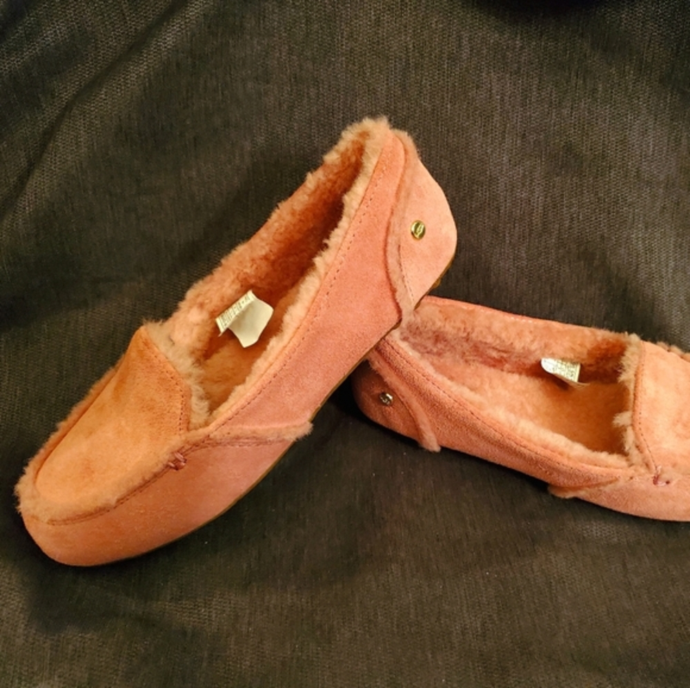 Ugg Australia Hailey Sheepskin Suede Loafers(7)